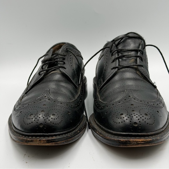 Vintage Hess Sons Baltimore Wingtip Brogue Oxford Dress Shoes Black Leather
